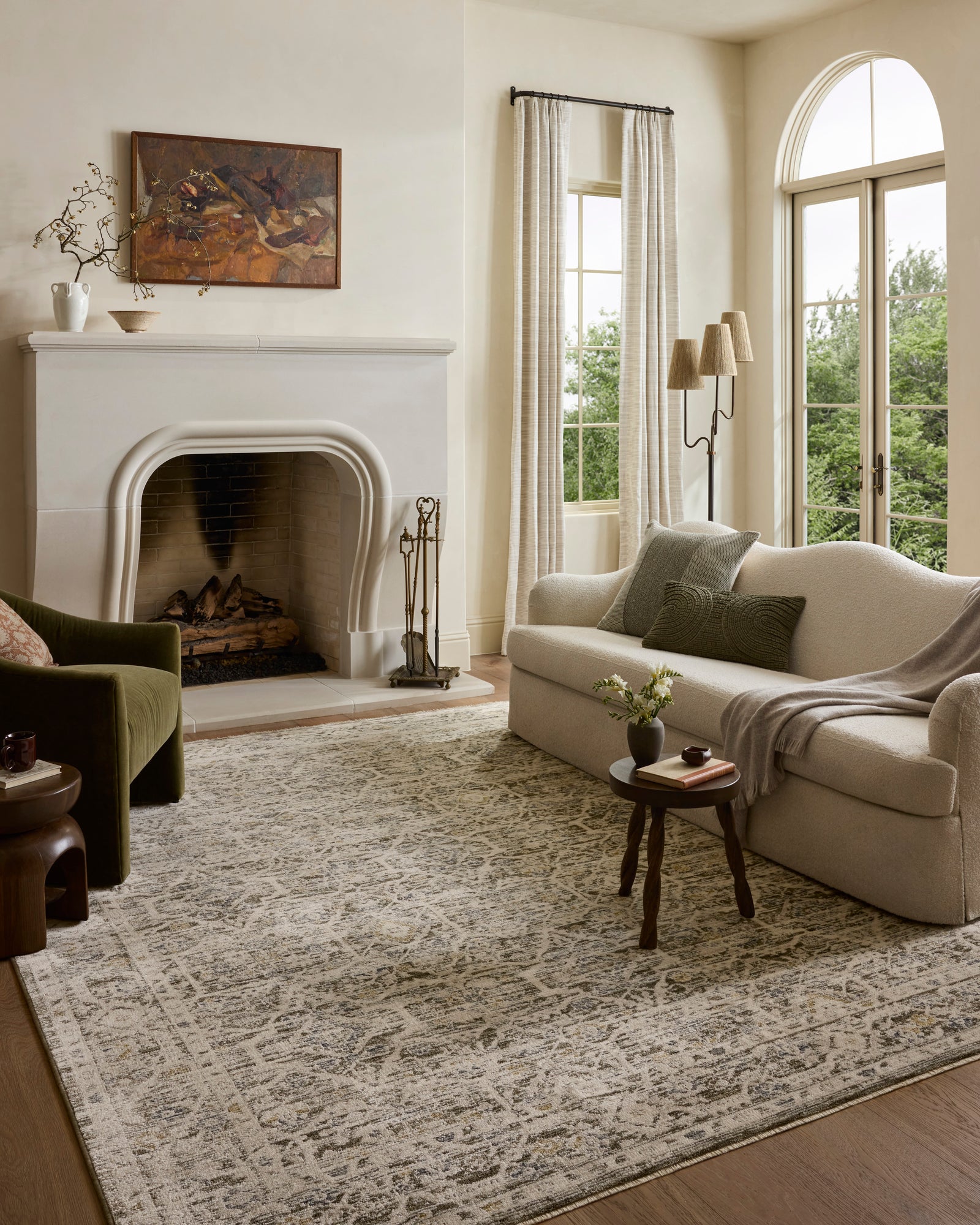 Clarisse Olive / Ivory — a Loloi rug at Laurie Yapp Home.
