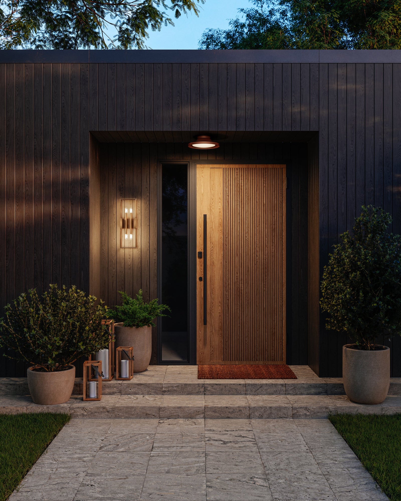 Santa Clara Exterior Wall Sconce 8.25" — a Troy wall sconce for bathrooms, hallways, and living rooms at Laurie Yapp Home.
