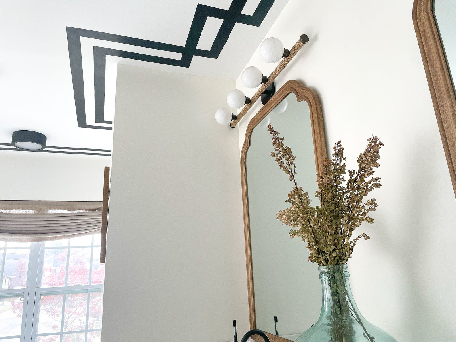 Crispin Flush Mount 9.5" in bronze — a Hudson Valley flush mount for hallways, bedrooms, and entryways at Laurie Yapp Home.