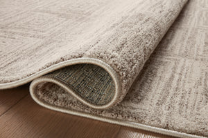 Close-up detail of the Darby Beige / Grey showing its pile and weave.