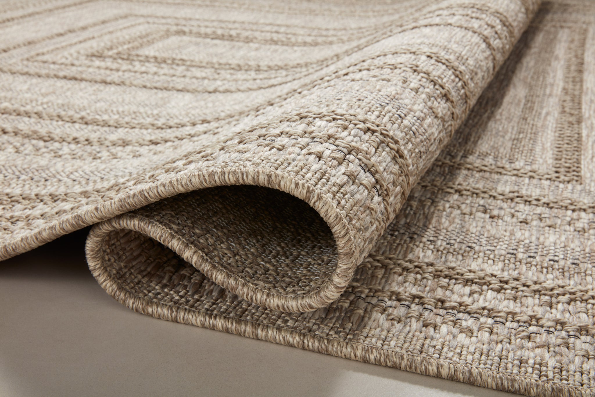 Side view of the Dawn Natural (Pattern 1) rug.