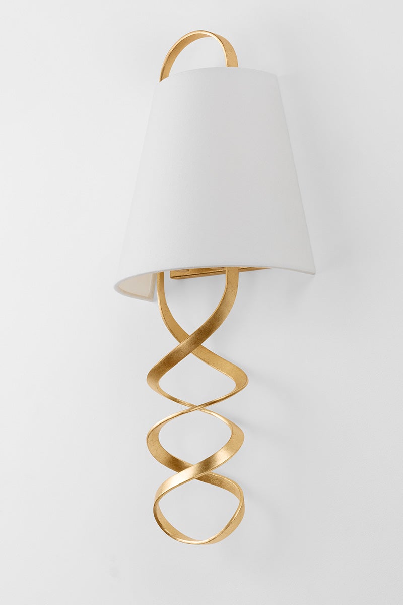 Dota Wall Sconce shown from the front to reveal the arm curve and shade silhouette.