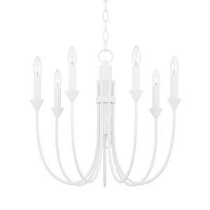 Cate Chandelier 21.5" shown from a second angle to highlight the frame, arms, and shade detail.