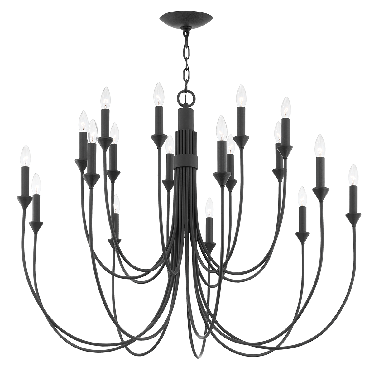 Cate Chandelier 42" — a Troy chandelier for dining rooms, entries, and living rooms at Laurie Yapp Home.