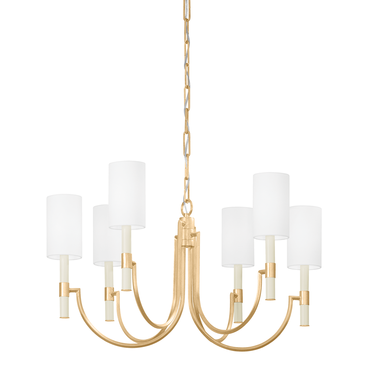 Gustine Chandelier 31" — a Troy chandelier for dining rooms, entries, and living rooms at Laurie Yapp Home.