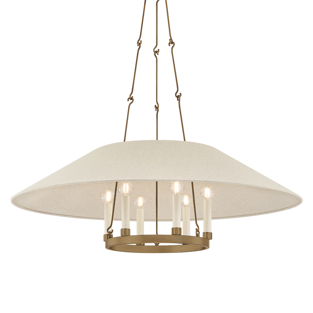 Archive Chandelier 38" — a Troy chandelier for dining rooms, entries, and living rooms at Laurie Yapp Home.