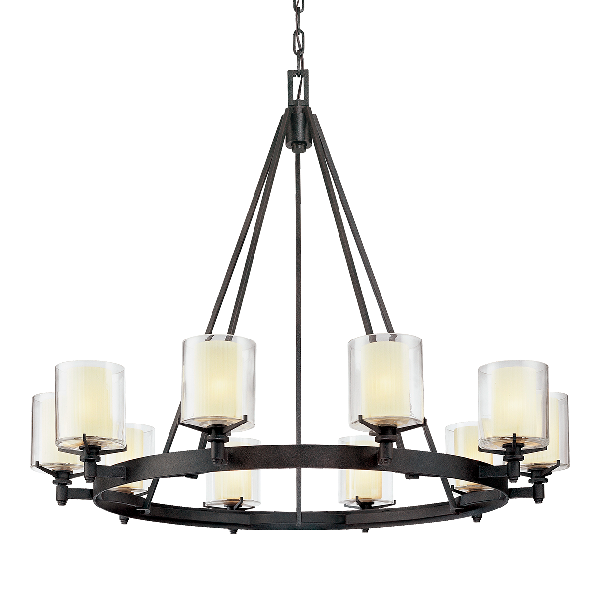 Arcadia Chandelier 39.75" — a Troy chandelier for dining rooms, entries, and living rooms at Laurie Yapp Home.