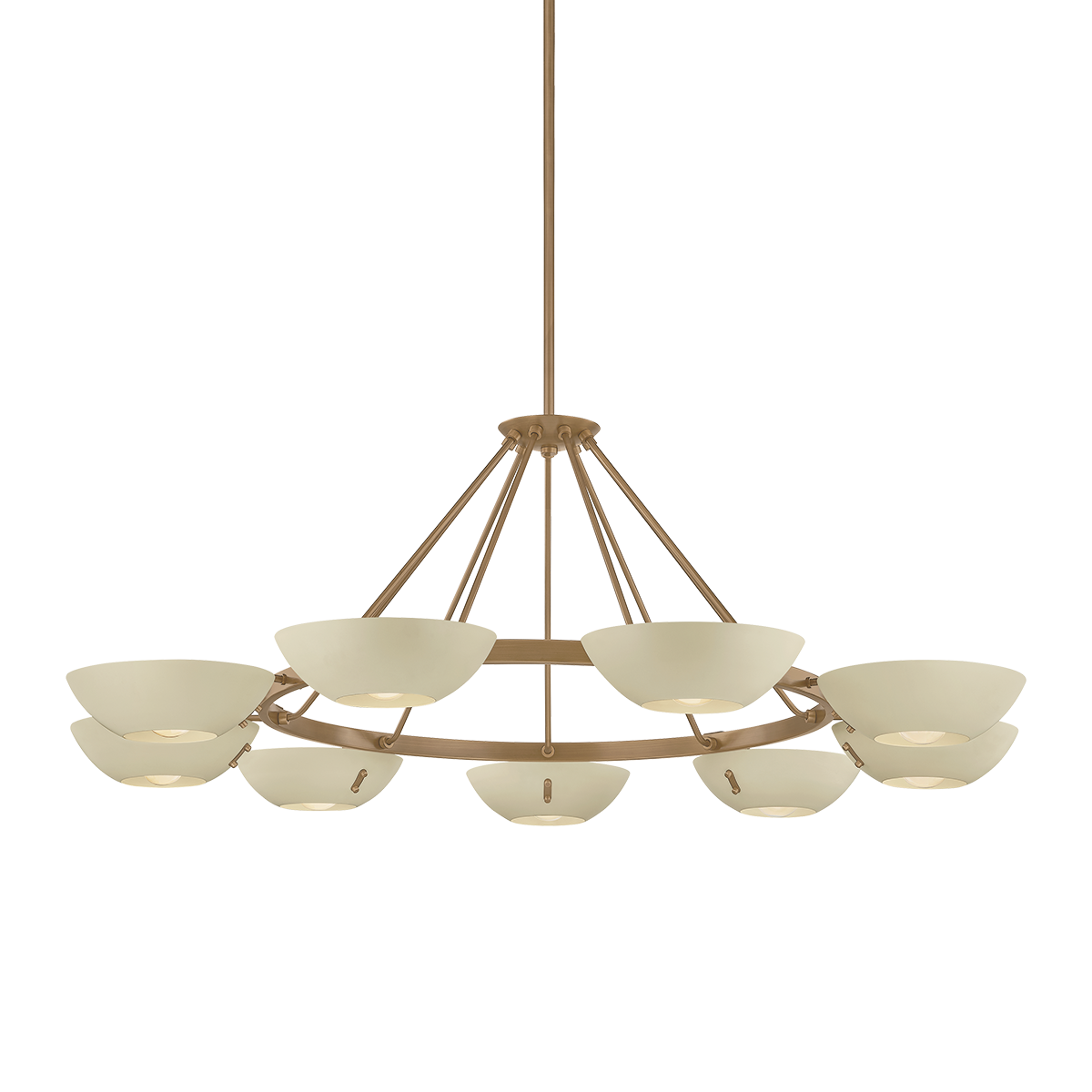 Alturas Chandelier 55" — a Troy chandelier for dining rooms, entries, and living rooms at Laurie Yapp Home.