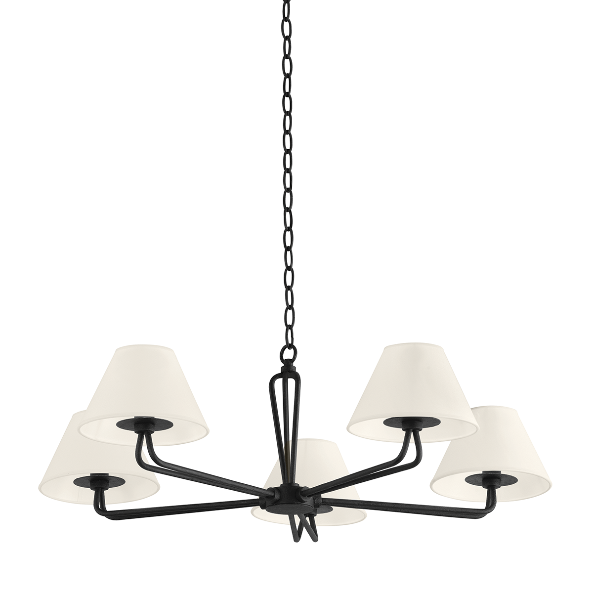 Ozias Chandelier 36" — a Troy chandelier for dining rooms, entries, and living rooms at Laurie Yapp Home.