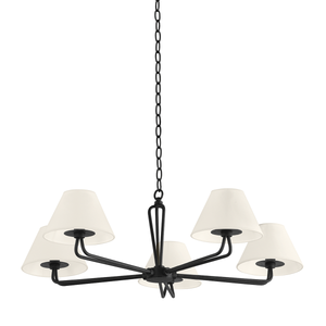 Ozias Chandelier 36" — a Troy chandelier for dining rooms, entries, and living rooms at Laurie Yapp Home.