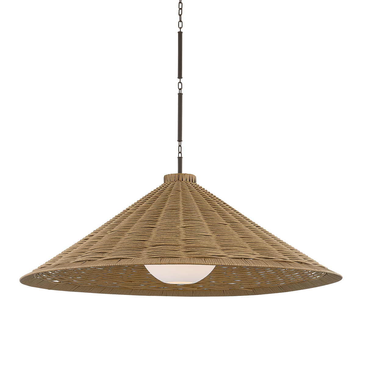 Devlin Pendant 44" — a Troy pendant for kitchens, entries, and dining rooms at Laurie Yapp Home.
