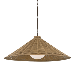 Devlin Pendant 44" — a Troy pendant for kitchens, entries, and dining rooms at Laurie Yapp Home.