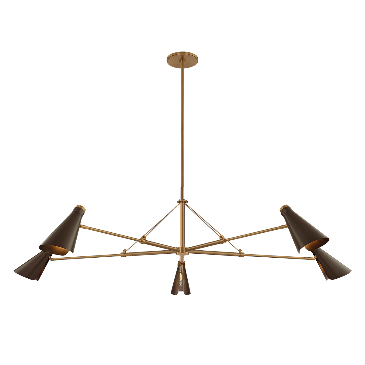 Andersen Chandelier 69.25" — a Troy chandelier for dining rooms, entries, and living rooms at Laurie Yapp Home.
