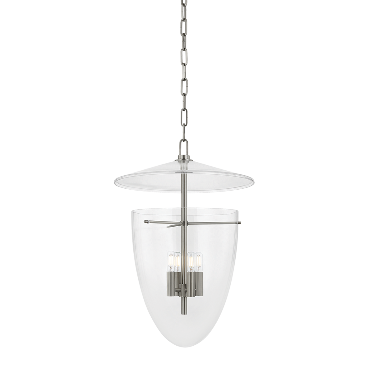 Tully Lantern 17.75" shown from a second angle to highlight the frame and glass panel detail.