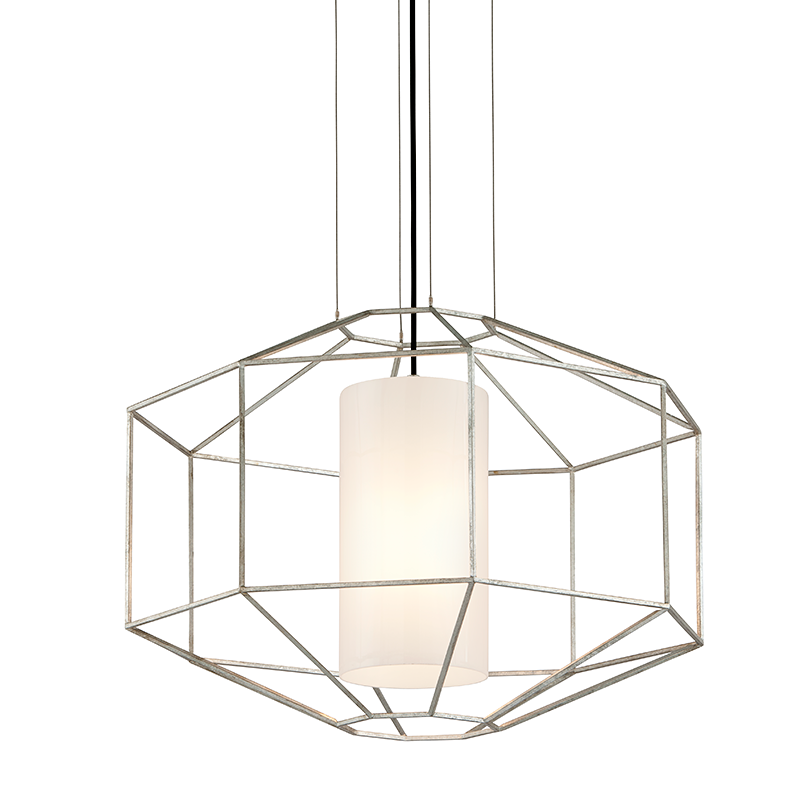 Silhouette Chandelier 25.5" x 19.75" shown from a second angle to highlight the frame, arms, and shade detail.