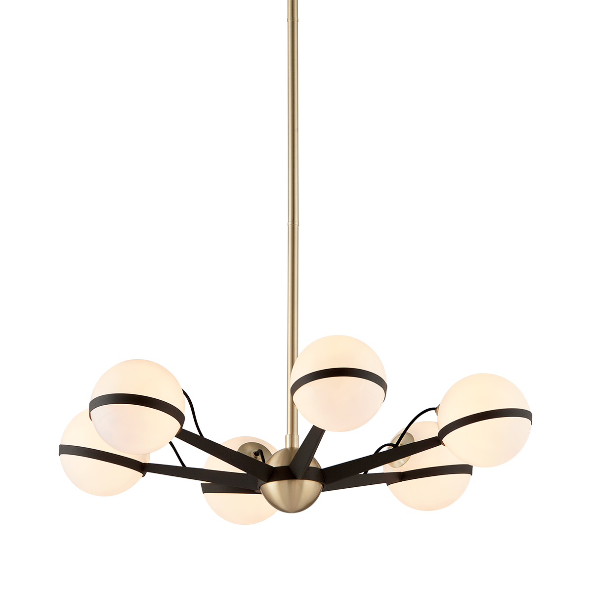 Ace Chandelier 27.75" x 6.5" — a Troy chandelier for dining rooms, entries, and living rooms at Laurie Yapp Home.