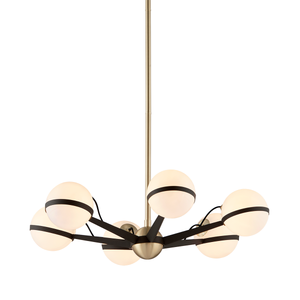 Ace Chandelier 27.75" x 6.5" — a Troy chandelier for dining rooms, entries, and living rooms at Laurie Yapp Home.