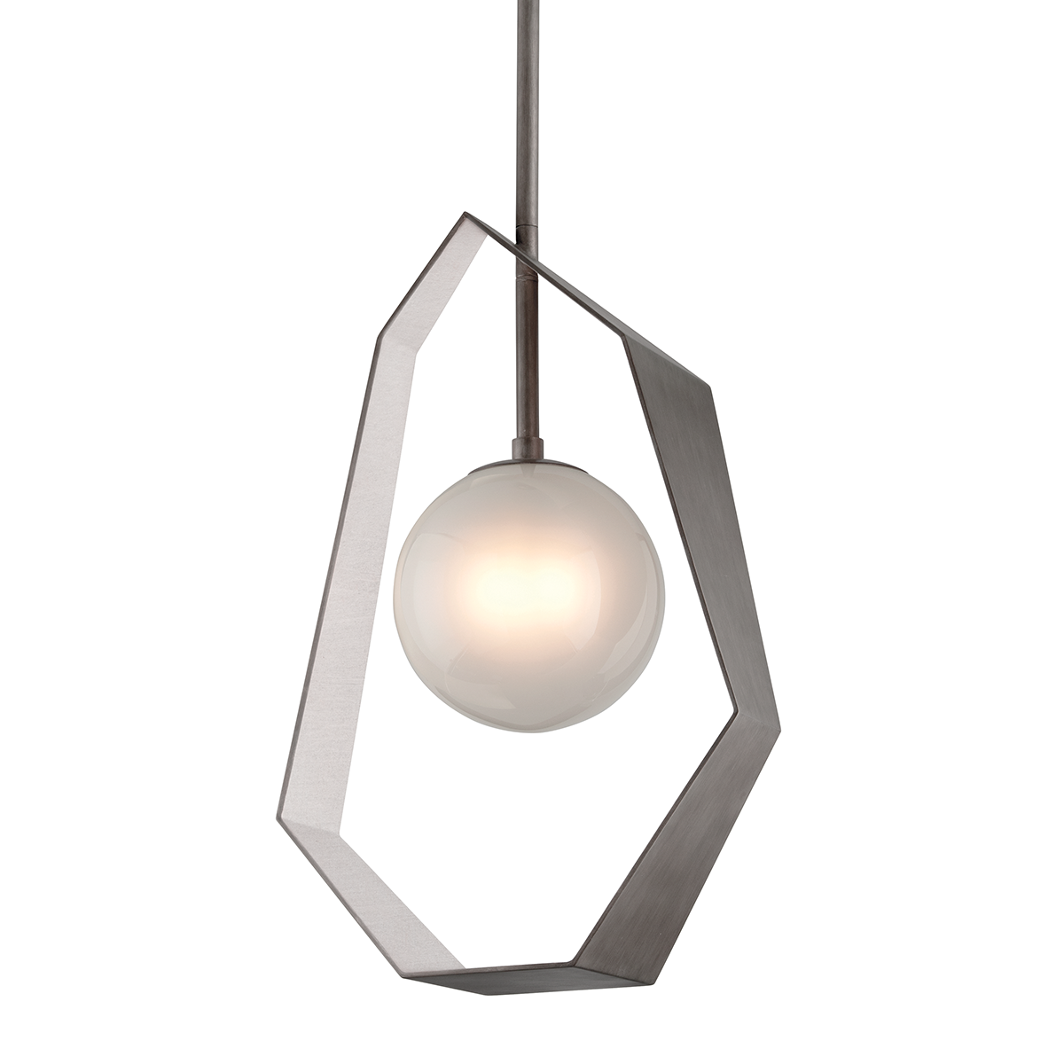 Origami Chandelier 12" x 45.5" — a Troy chandelier for dining rooms, entries, and living rooms at Laurie Yapp Home.
