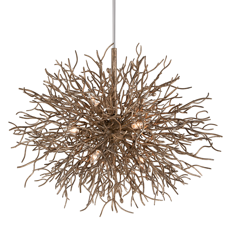 Sierra Chandelier 40" — a Troy chandelier for dining rooms, entries, and living rooms at Laurie Yapp Home.