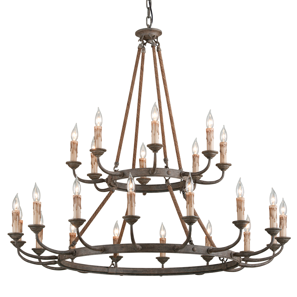 Cyrano Chandelier 48" — a Troy chandelier for dining rooms, entries, and living rooms at Laurie Yapp Home.