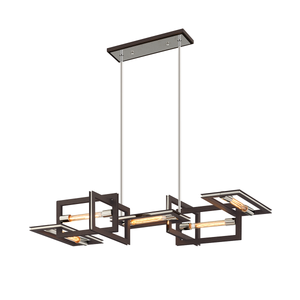 Enigma Linear 31" x 11.25" — a Troy linear for dining rooms, kitchen islands, and long consoles at Laurie Yapp Home.