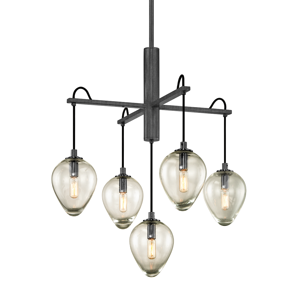 Brixton Chandelier 26" — a Troy chandelier for dining rooms, entries, and living rooms at Laurie Yapp Home.