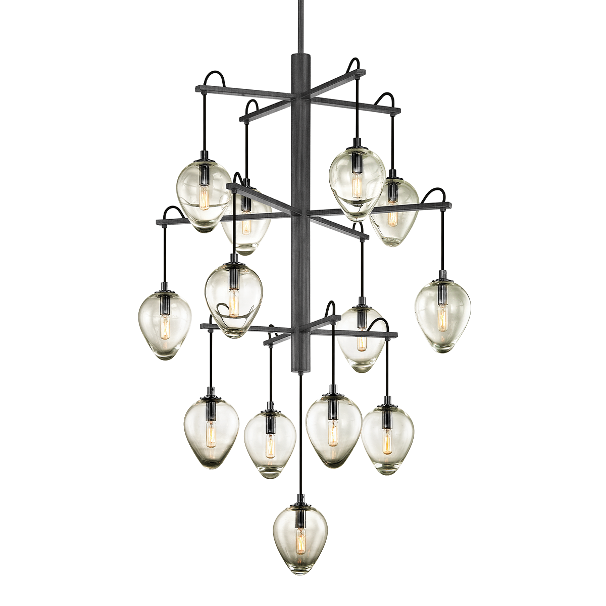 Brixton Chandelier 36" — a Troy chandelier for dining rooms, entries, and living rooms at Laurie Yapp Home.