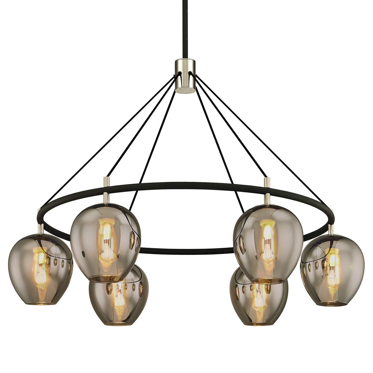 Iliad Chandelier 40" x 28.75" — a Troy chandelier for dining rooms, entries, and living rooms at Laurie Yapp Home.