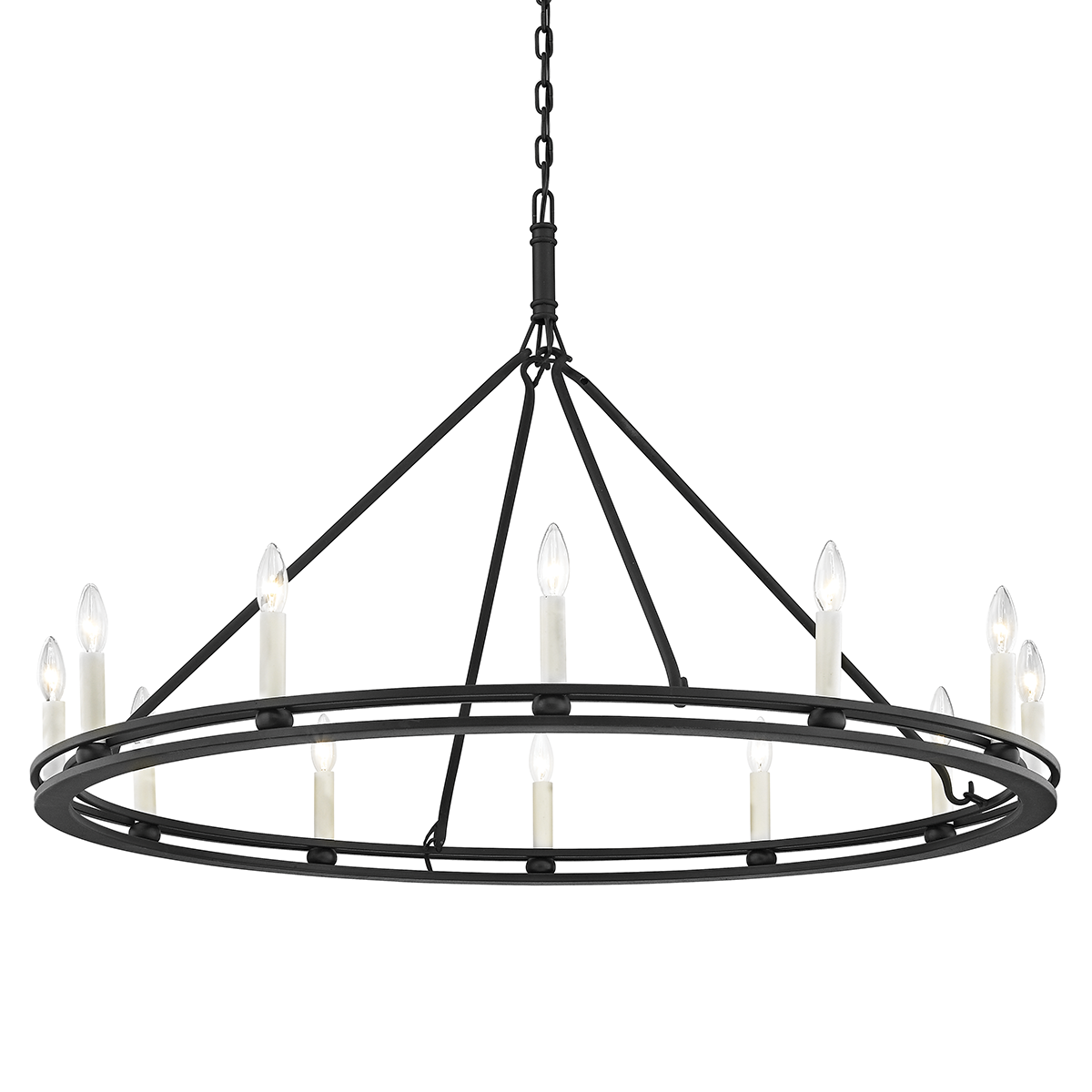 Sutton Chandelier 44" x 28.5" — a Troy chandelier for dining rooms, entries, and living rooms at Laurie Yapp Home.