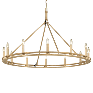 Sutton Chandelier 44" x 28.5" shown from a second angle to highlight the frame, arms, and shade detail.