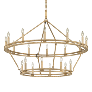 Sutton Chandelier 44" x 37" shown from a second angle to highlight the frame, arms, and shade detail.