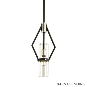 Raef Pendant 7" x 15" shown from a second angle to highlight the shade shape and metal detail.