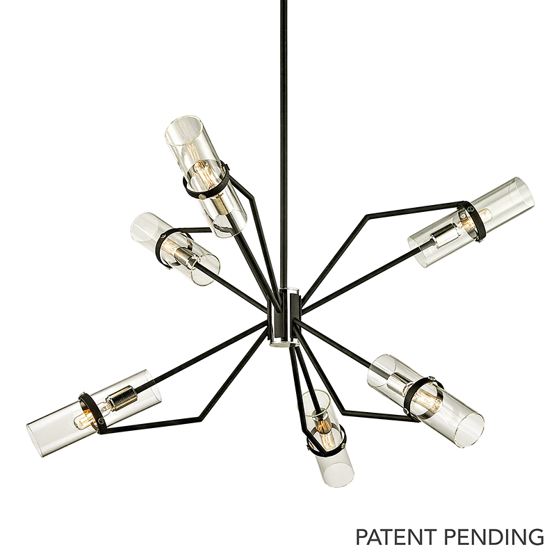Raef Chandelier 36" x 21.75" — a Troy chandelier for dining rooms, entries, and living rooms at Laurie Yapp Home.