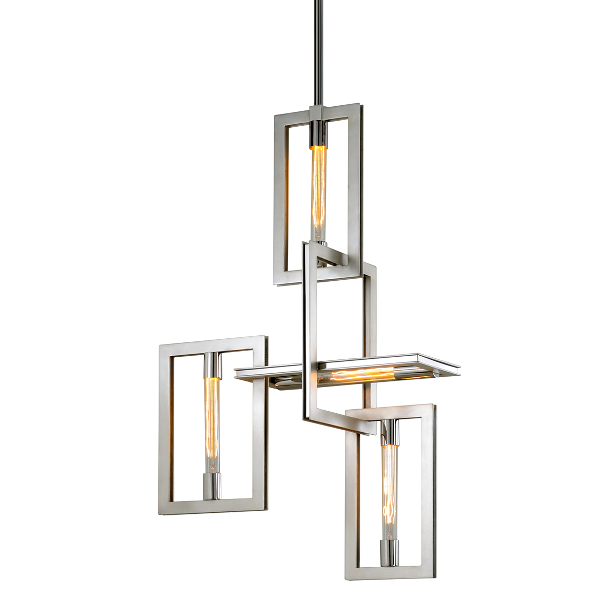 Enigma Chandelier 7" — a Troy chandelier for dining rooms, entries, and living rooms at Laurie Yapp Home.