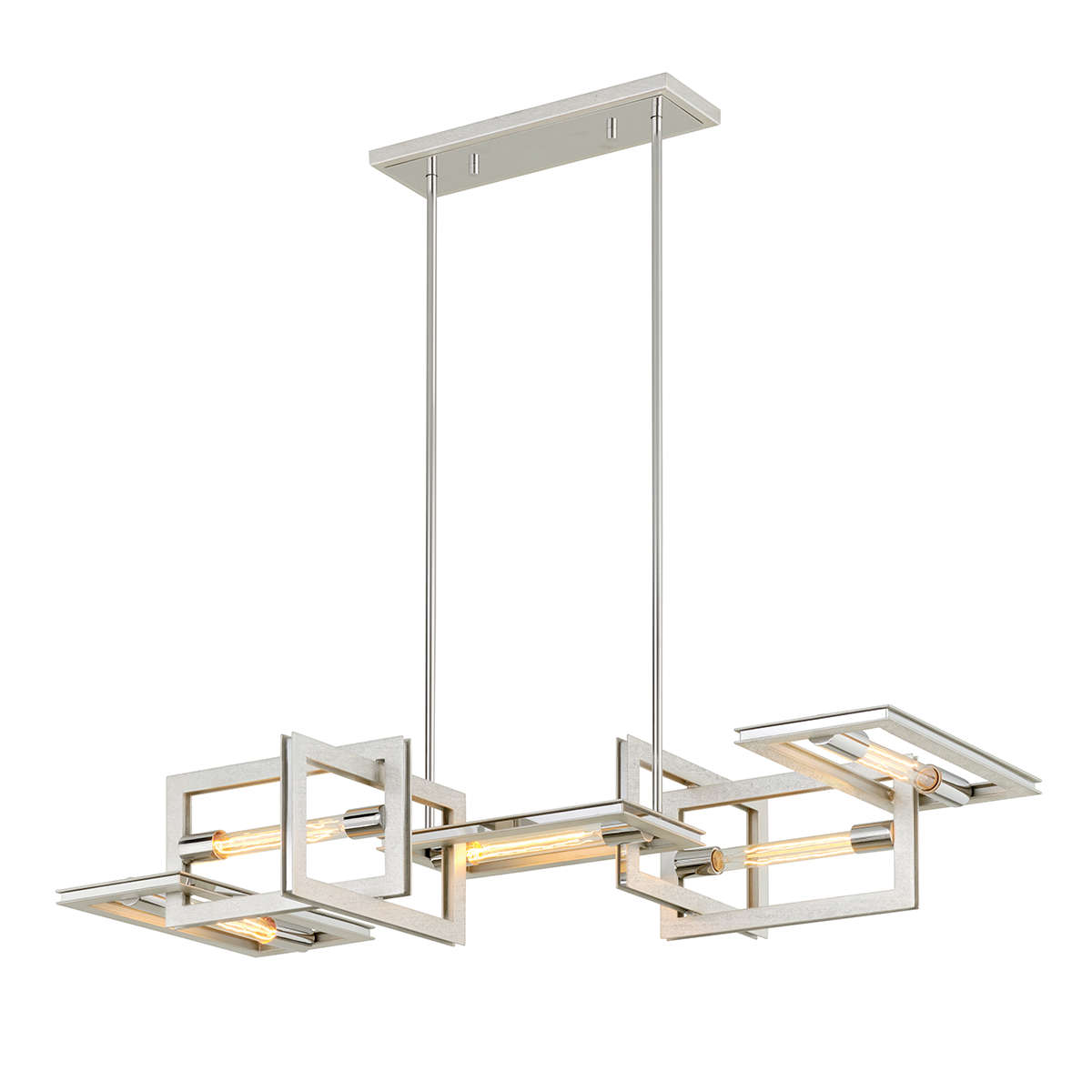 Enigma Linear 31" x 11.25" shown from a second angle to highlight the extended frame and shade array.