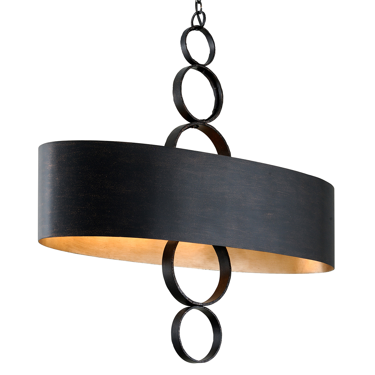 Rivington Linear — a Troy linear for dining rooms, kitchen islands, and long consoles at Laurie Yapp Home.