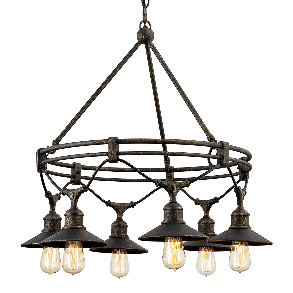 Shelton Exterior Chandelier — a Troy chandelier for dining rooms, entries, and living rooms at Laurie Yapp Home.