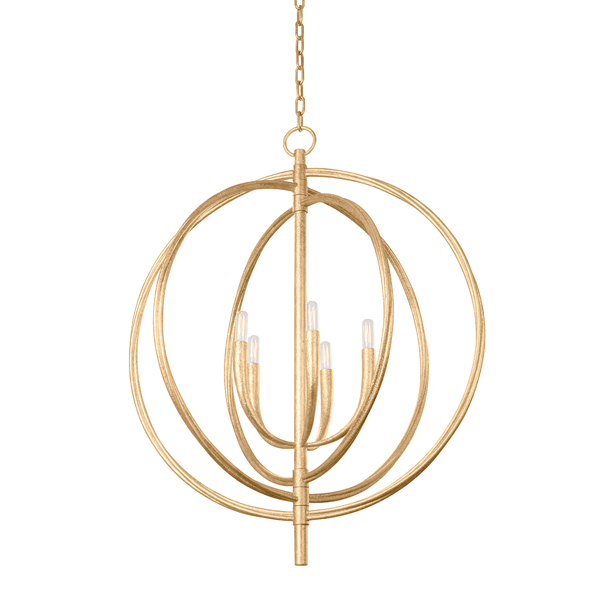 Fillea Chandelier 30" shown from a second angle to highlight the frame, arms, and shade detail.