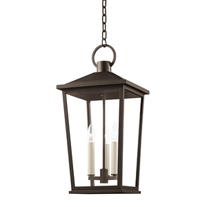 Soren Exterior Pendant shown from a second angle to highlight the shade shape and metal detail.