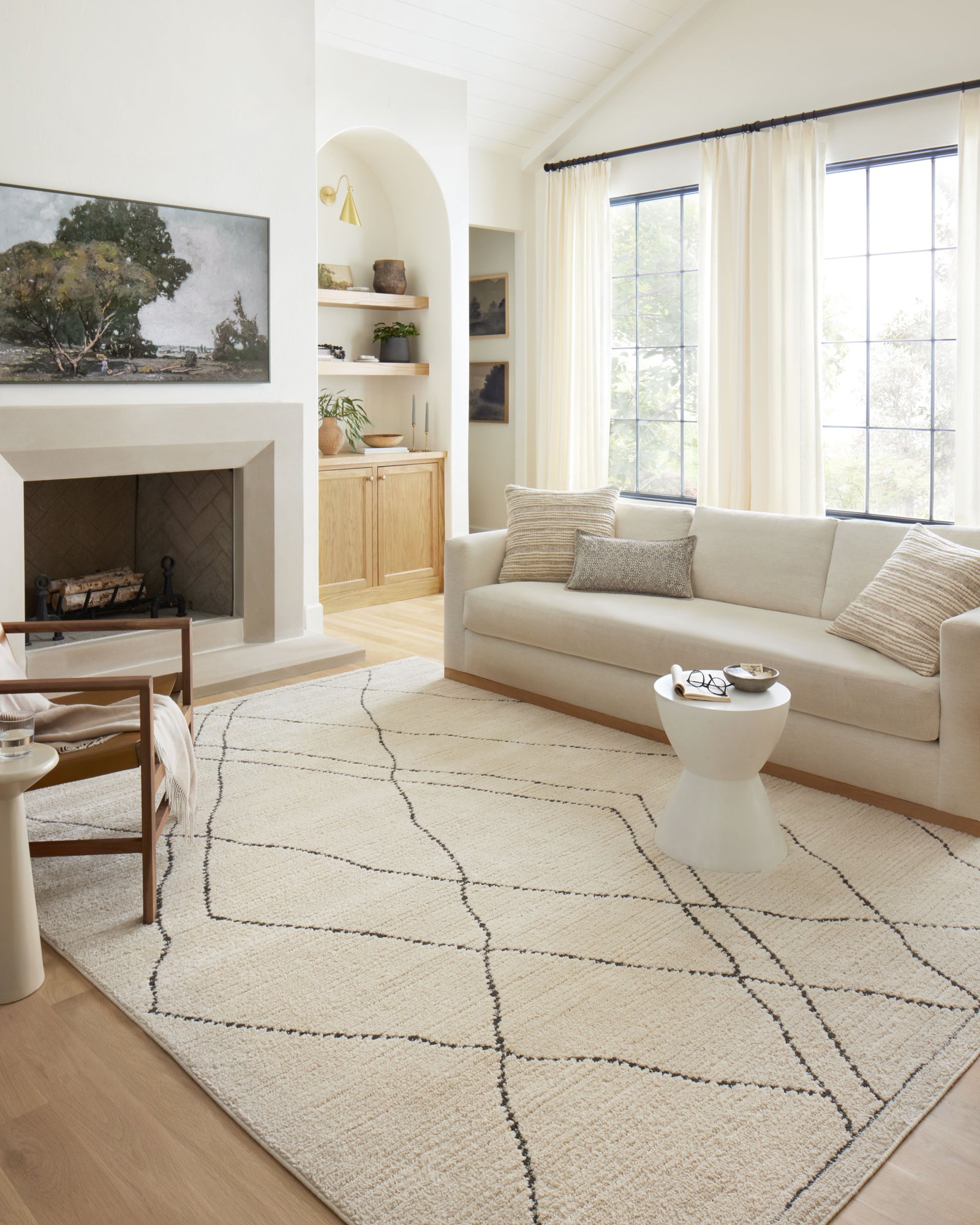 Fabian Ivory / Charcoal — a Loloi rug at Laurie Yapp Home.