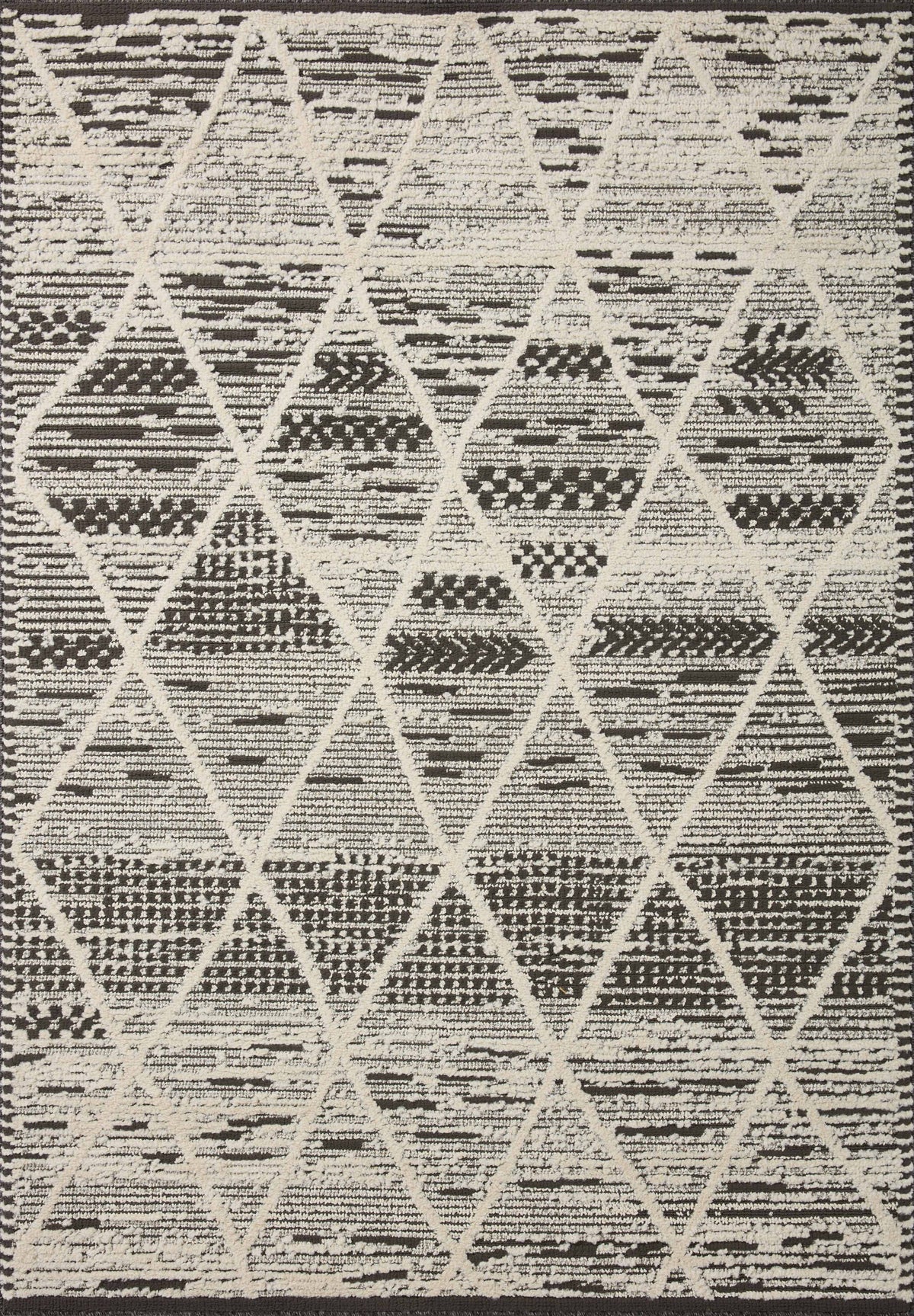 Fabian Charcoal / Ivory (Pattern 3) — a Loloi rug at Laurie Yapp Home.