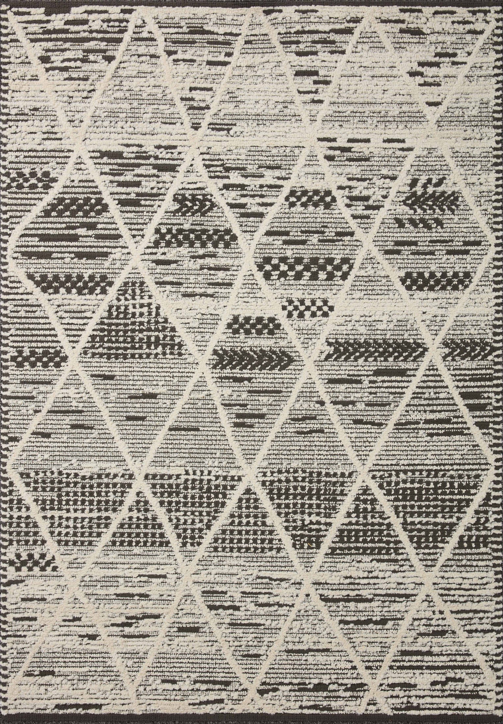 Fabian Charcoal / Ivory (Pattern 3) — a Loloi rug at Laurie Yapp Home.