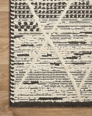 Fabian Charcoal / Ivory (Pattern 3) styled in a living room at Laurie Yapp Home.