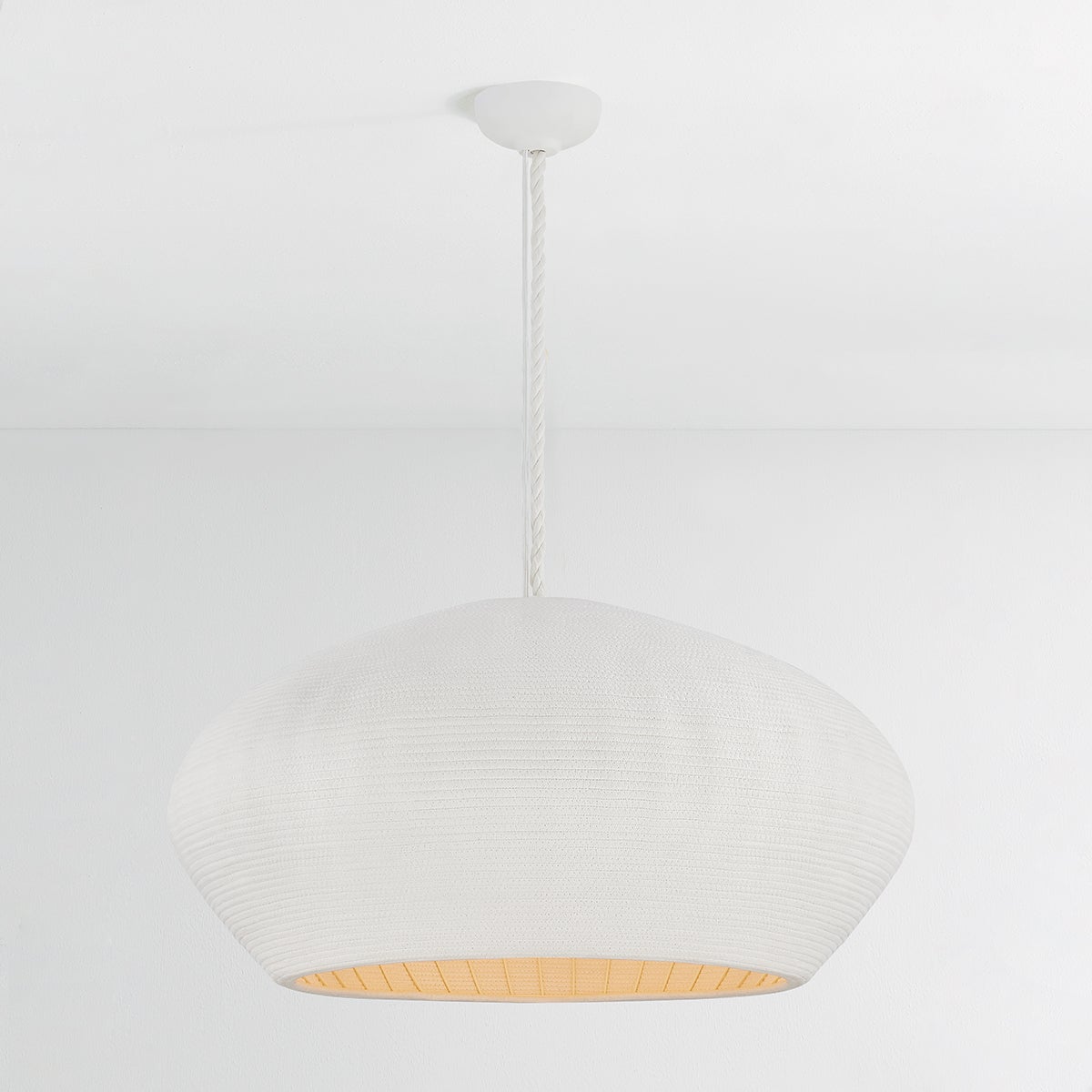Ferndale Pendant 36" shown from a second angle to highlight the shade shape and metal detail.