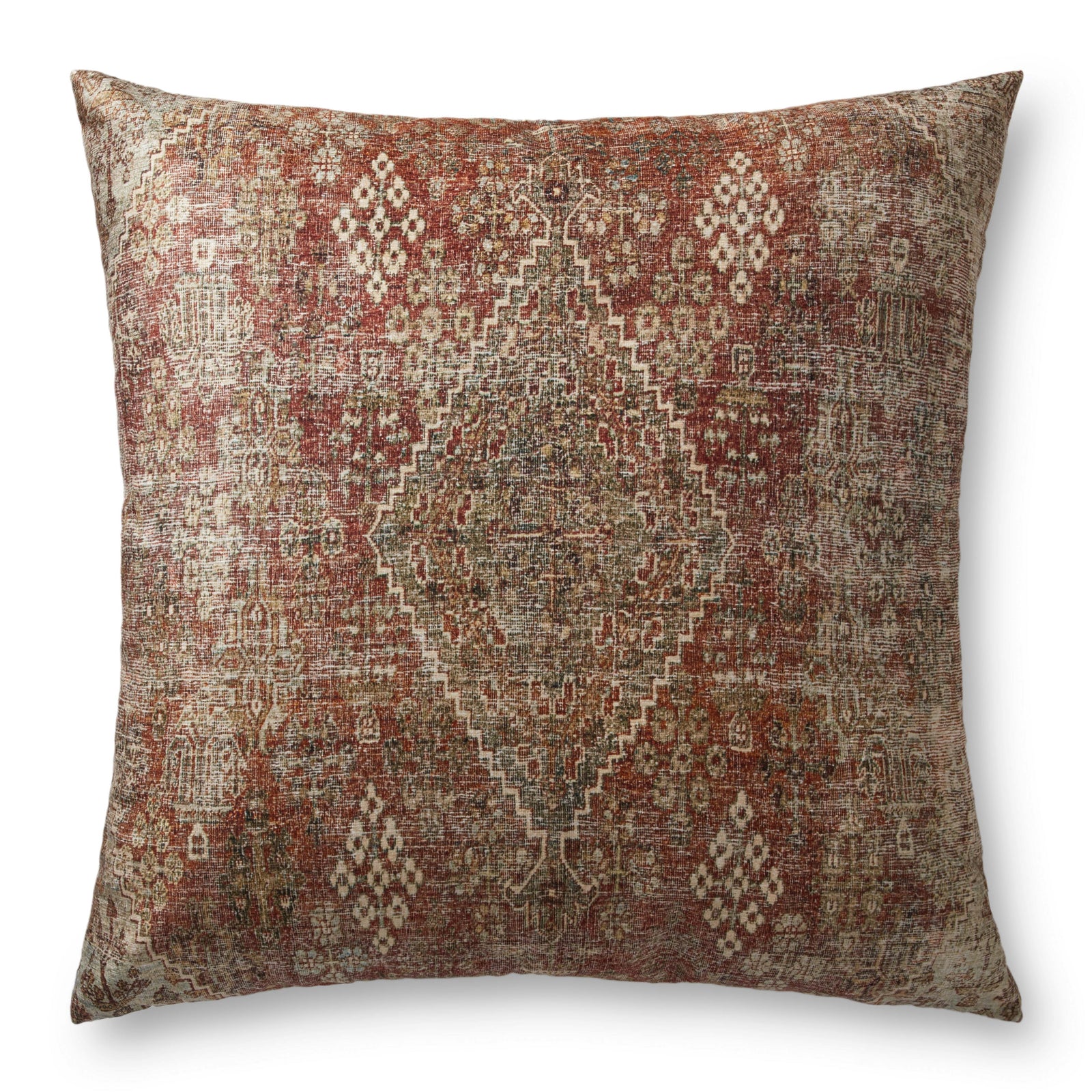Red / Multi Pillow — a Loloi pillow at Laurie Yapp Home.
