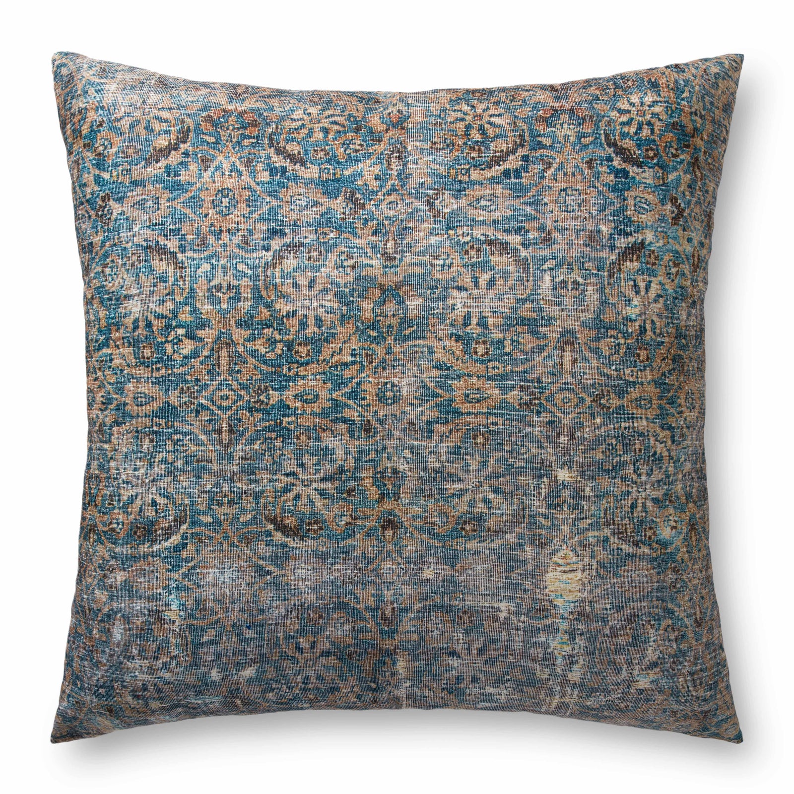 Lagoon / Brown Floor Pillow — a Loloi floor pillow at Laurie Yapp Home.
