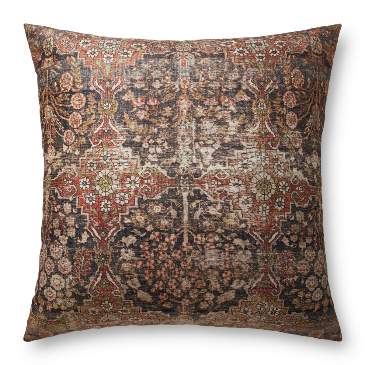 Red / Multi Pillow (Pattern 1) — a Loloi pillow at Laurie Yapp Home.