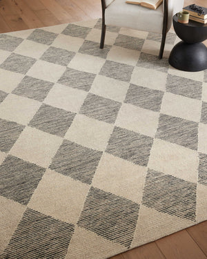Francis Beige / Charcoal shown from a different angle to reveal its pattern.