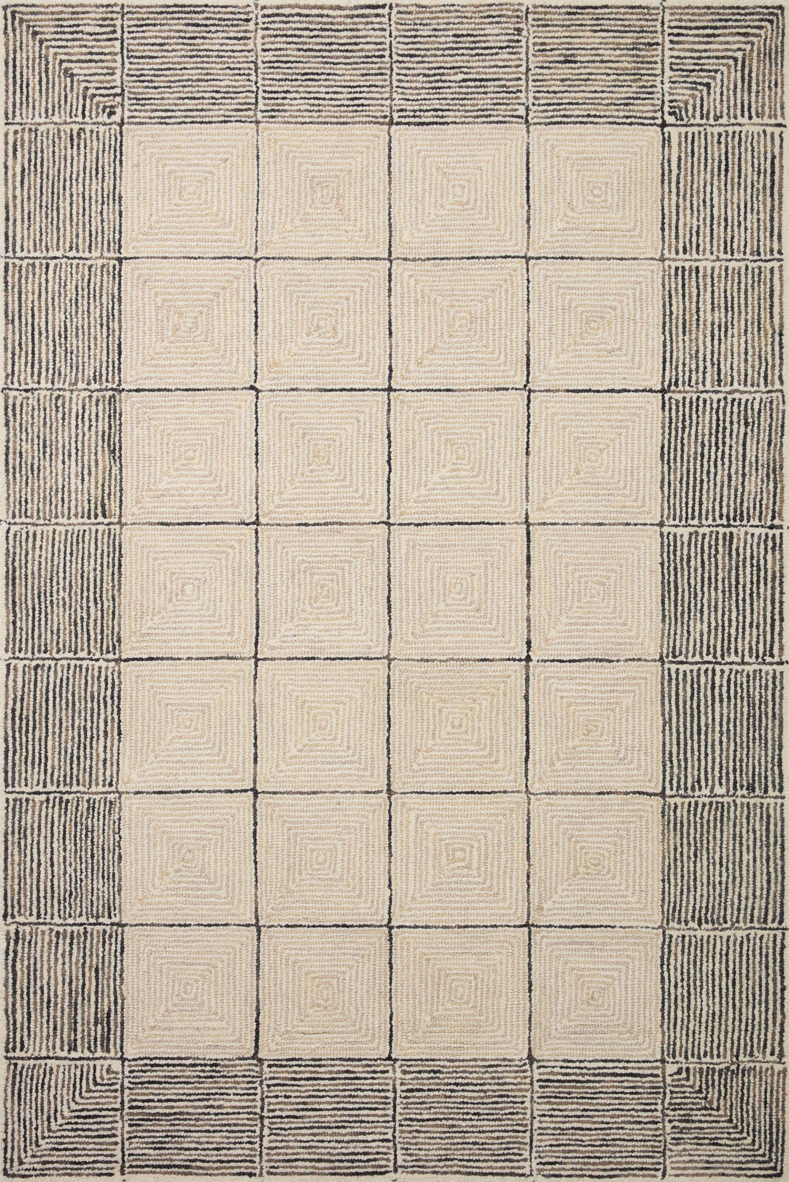 Francis Cream / Black — a Loloi rug at Laurie Yapp Home.