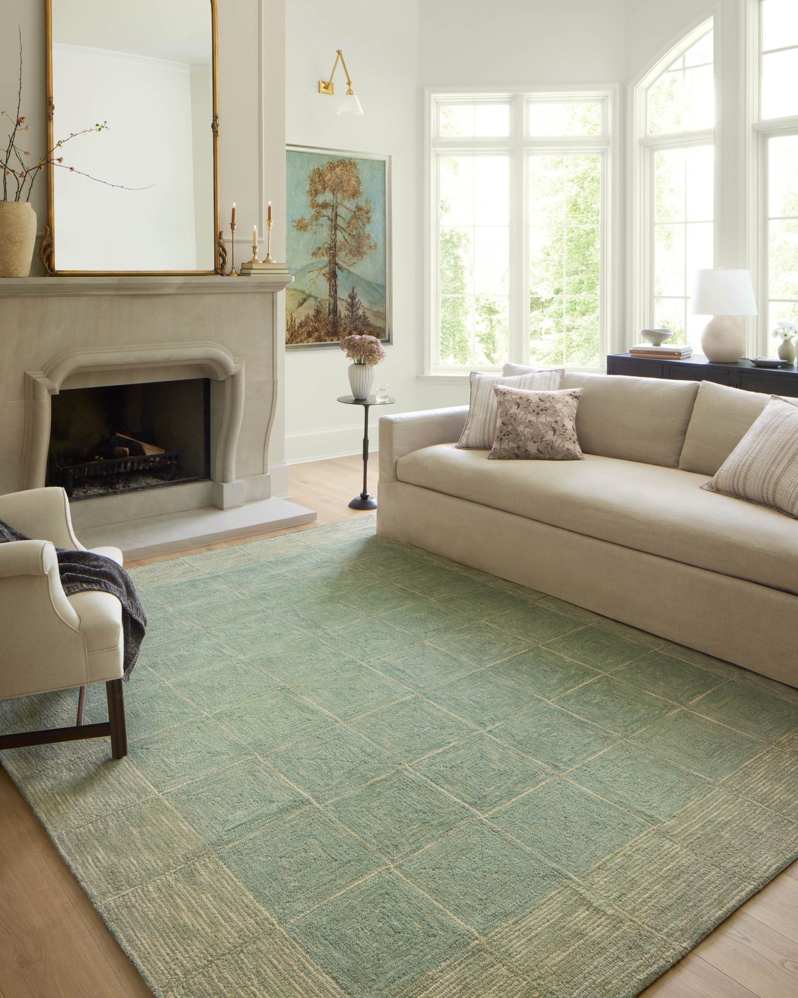 Francis Green / Natural — a Loloi rug at Laurie Yapp Home.